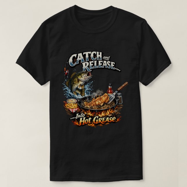 Camiseta de pescador de captura y suelta (Diseño del anverso)