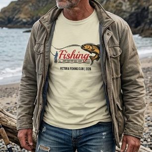 Camiseta de pescador de lubina de hombre real Club