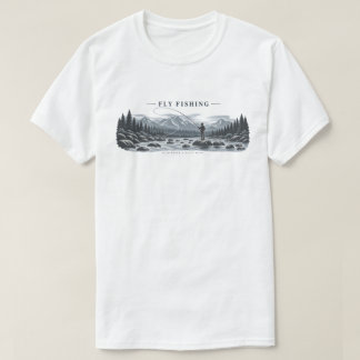 Camiseta de pescador de trucha con mosca de montañ