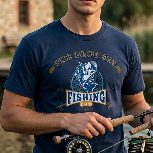 Camiseta de pescador del club de pesca nombre del
