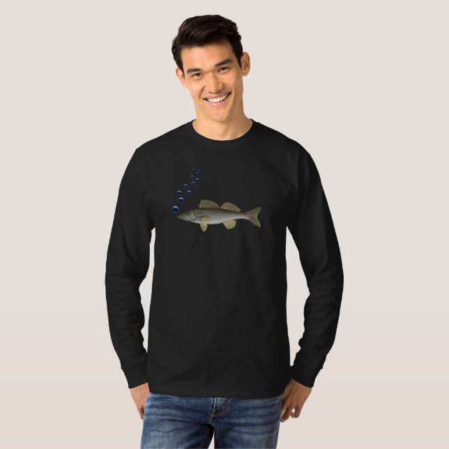 Camiseta de pescadores con pescado (Anverso completo)