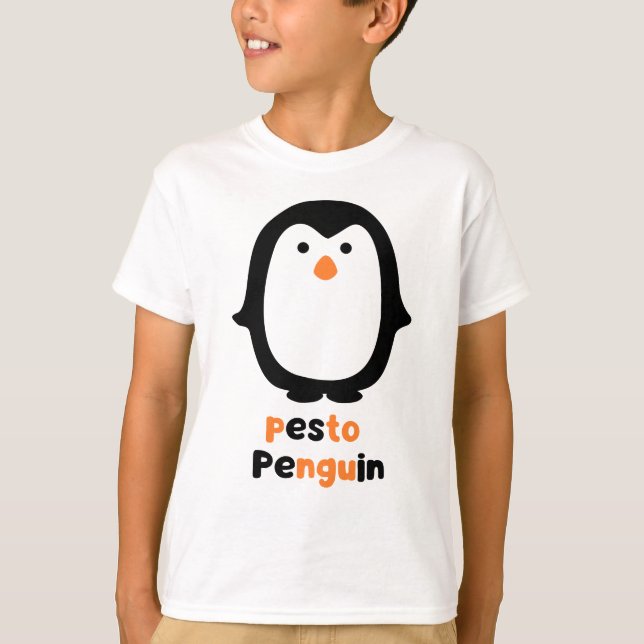 camiseta de pesto pingüino para niños (Anverso)