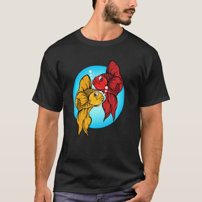 Camiseta de pez Betta cuidador de peces Pez luchad (Anverso)