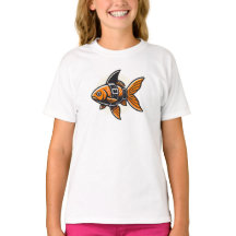 Camiseta de pez dorado con aleta de tiburón de Vin