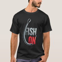 Camiseta de pez en anzuelo de pesca Humor de pesca