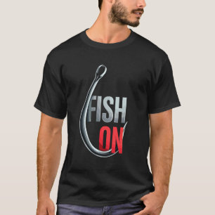 Camiseta de pez en anzuelo de pesca Humor de pesca