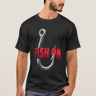 Camiseta de pez en anzuelo de pesca Humor de pesca