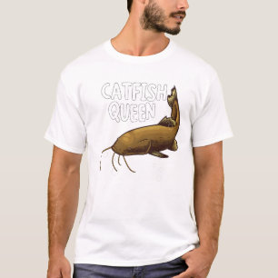 Camiseta de pez gato reina amante del pez gato lin