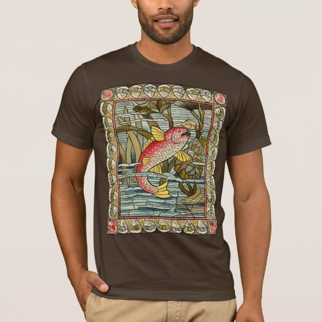 camiseta de pez mosaico (Anverso)
