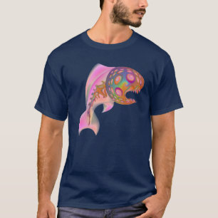 Camiseta de pez sicodélico de dos caras