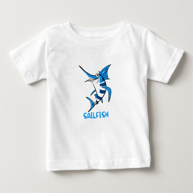 Camiseta de pez vela para niños (Anverso)
