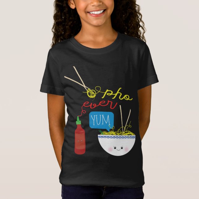 Camiseta De Pho cuenco nunca Yum Pho (Anverso)