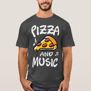 Camiseta de piano de piano de músico Pizza and Mus
