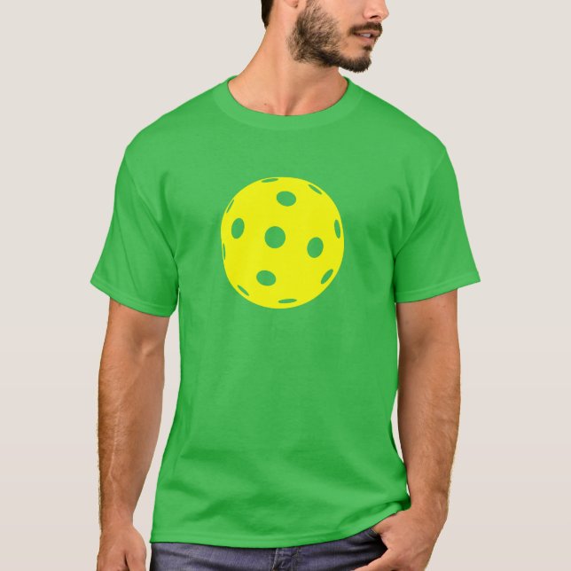 Camiseta de Pickleball: Bola amarilla en el verde (Anverso)
