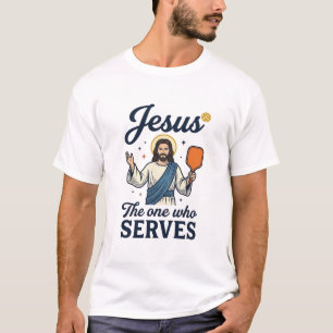 Camiseta de pickleball de Jesús el que sirve