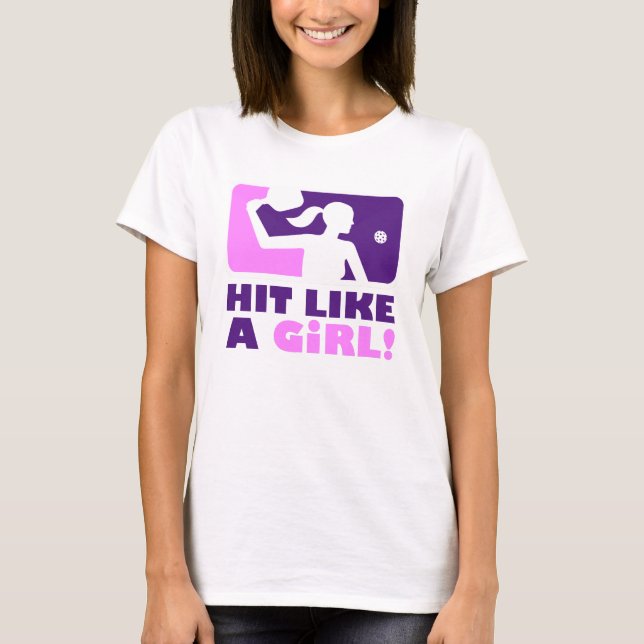 Camiseta de Pickleball de las mujeres: ¡"GOLPE (Anverso)