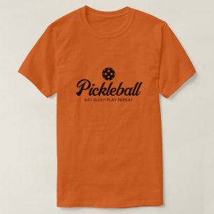 camiseta de pickleball naranja para jugador mascul