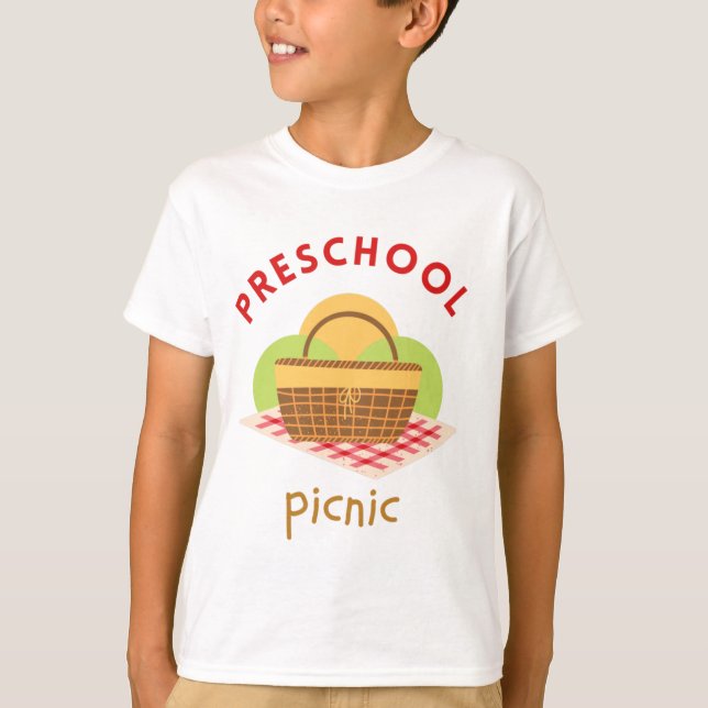 Camiseta de picnic para niños de preescolar (Anverso)