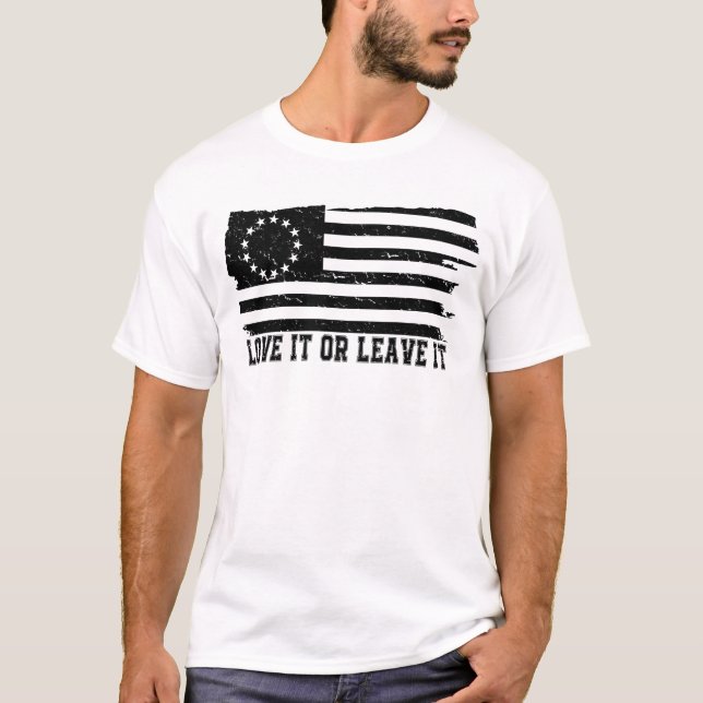 camiseta de pico de limbaugh cruzado de la bandera (Anverso)