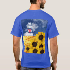 Camiseta De pie con Ucrania amarillo y azul con girasoles