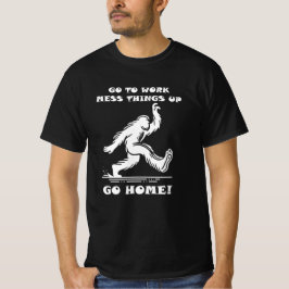 Camiseta De Pie Grande Se Va A Trabajar De Blanco 