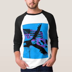 Camiseta De pie juntos - banderas de Canadá, EE. UU. y águi