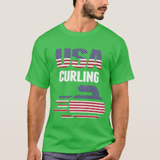 Camiseta de piedra de curling de Usaeam Regalo de 