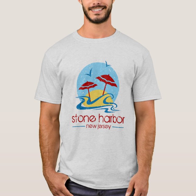 Camiseta de piedra de New Jersey del puerto (Anverso)