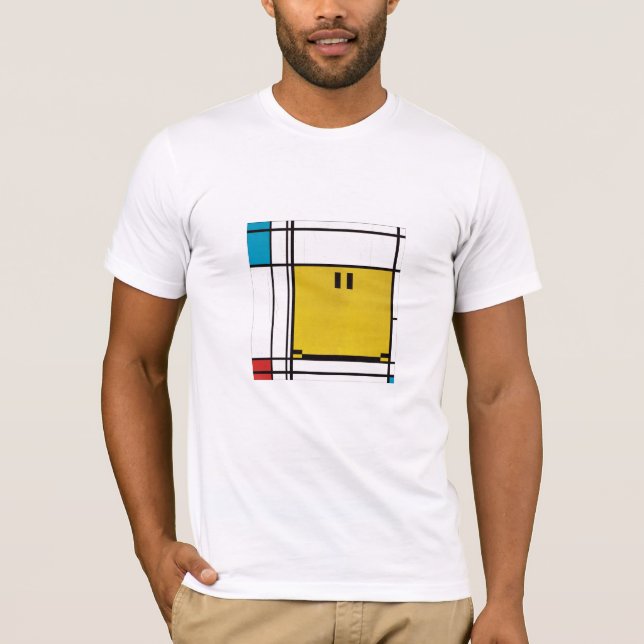 camiseta de piet mondrian cara feliz (Anverso)