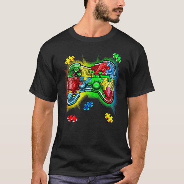 Camiseta de pieza de rompecabezas de controlador d (Anverso)
