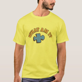 Camiseta de pieza de rompecabezas “¿Qué soy?” – Ad