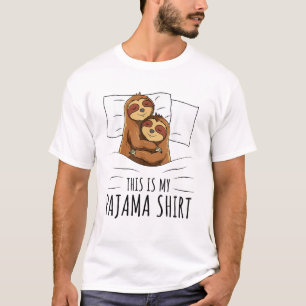 Camiseta de pijama de amante de perezoso durmiendo