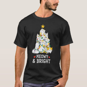 Camiseta de pijama de árbol de Navidad de mis gato