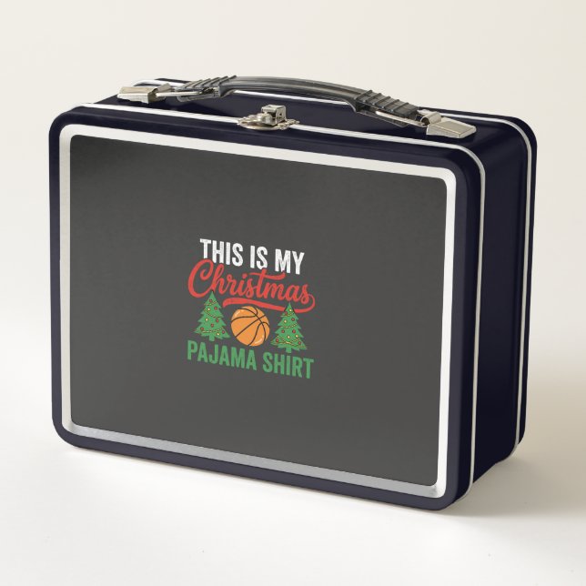 Camiseta de pijama de Navidad de baloncesto (Anverso)