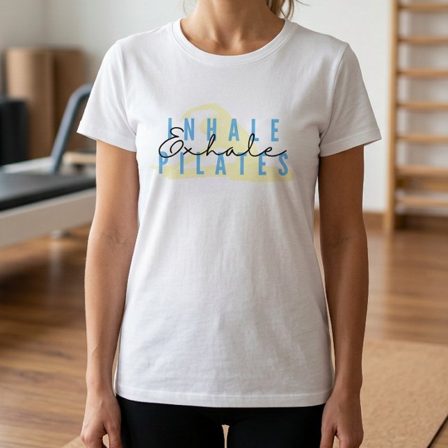 Camiseta de Pilates con cita Inhalar Exhalar (Inhale Exhale Pilates Quote Tshirt)