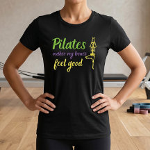 Camiseta de Pilates hace que mis huesos se sientan