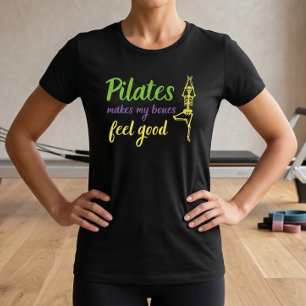Camiseta de Pilates hace que mis huesos se sientan