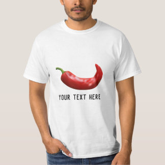 Camiseta de pimienta picante roja personalizada