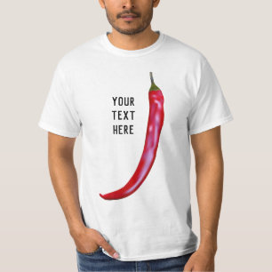 Camiseta de pimienta picante roja personalizada