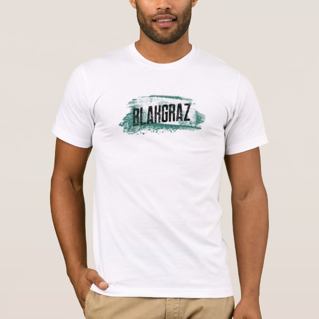 Camiseta de pincel verde y blanco Blakgraz (Anverso)