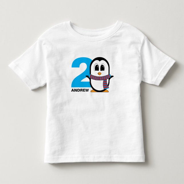 Camiseta de pingüino para el cumpleaños del niño (Anverso)