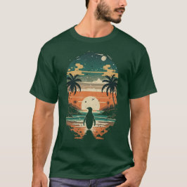 Camiseta de pingüino Sunset Paradise