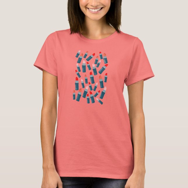 Camiseta de pintalabios adorables (Anverso)