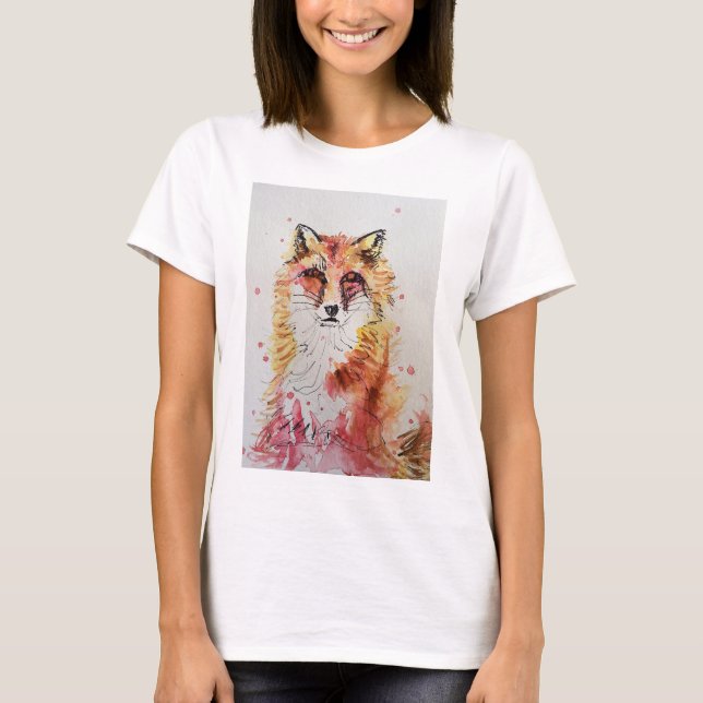 Camiseta de pintura color rojo rojo Fox (Anverso)