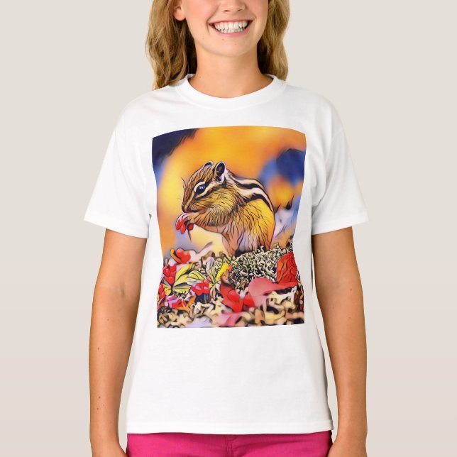 Camiseta de pintura de arte digital de ardilla (Anverso)