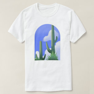 Camiseta de pintura de cactus del desierto de ciel
