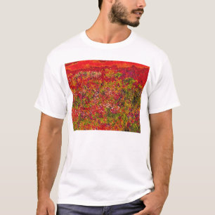 Camiseta de pintura de campo de flores silvestres