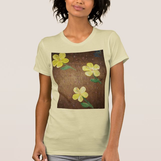 camiseta de pintura de flores amarillas (Anverso)