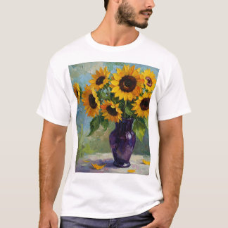 Camiseta de pintura de girasoles