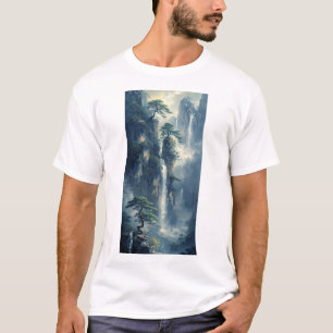 Camiseta de pintura de paisajes antiguos al estilo